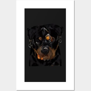 Rottweiler Steampunk Art Posters and Art